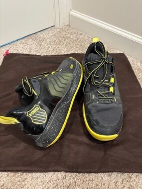 K-Swiss Black and Yellow Low-Top Sneakers